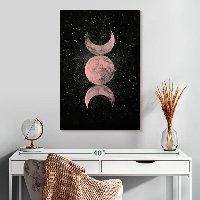 Oberle Pink Moon Symbol, 30" H x 20" W