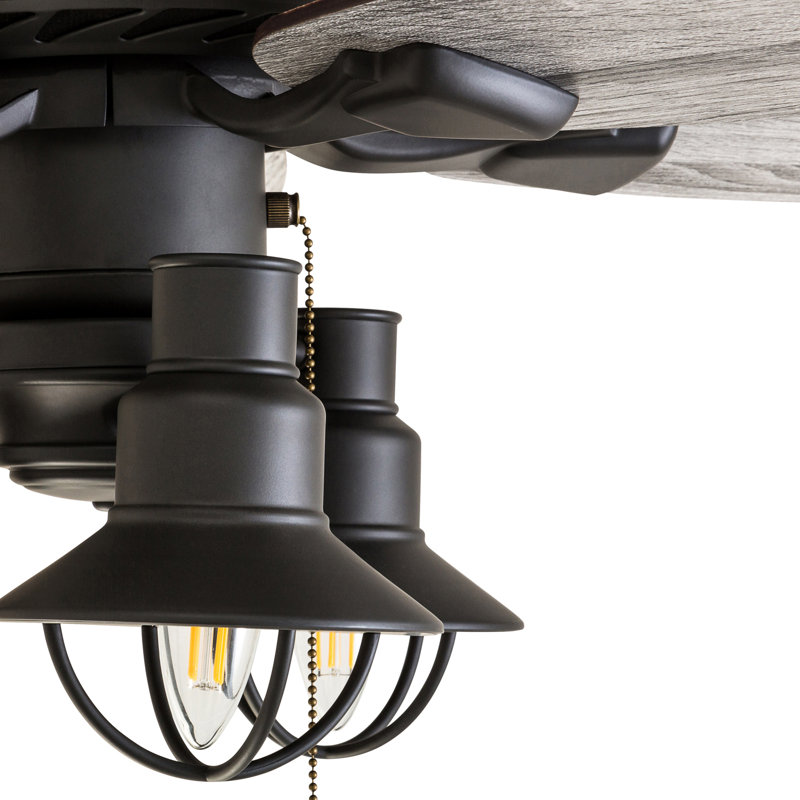 Monessen 52'' Ceiling Fan with Light Kit, Bronze, Pull Chain
