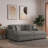 Oversized Upholstered Light Gray Corduroy Sleeper Sofa Bed Lounge sofa with Armrests & Throw Pillows-472867821
