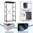 4 Drawer Dresser for Bedroom, Narrow Chest of Drawers, Wooden Top and Study Iron Frame 18"x37.5"-(WxH)