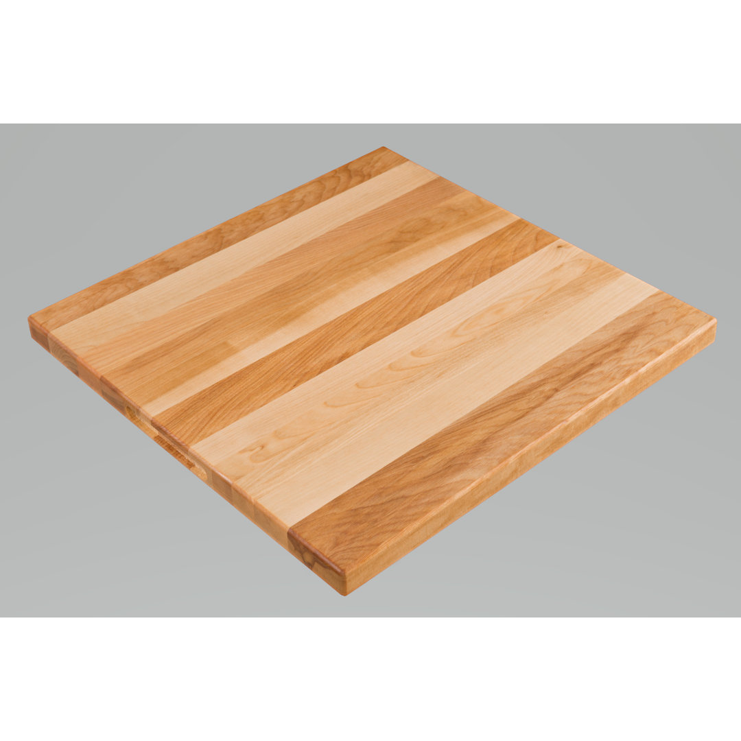 Canadian Maple Butcher Block Cutting Board, Reversible With Recess Handles Labell