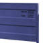 Lit simple bleu avec cadre en métal et plateforme attrayante de style moderne