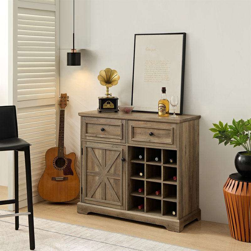 Armoire bar 2 tiroirs Farmhouse