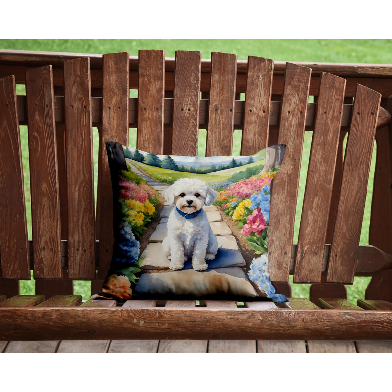 Coussin décoratif intérieur / extérieur Spring Path, H 14 po x l 14 po