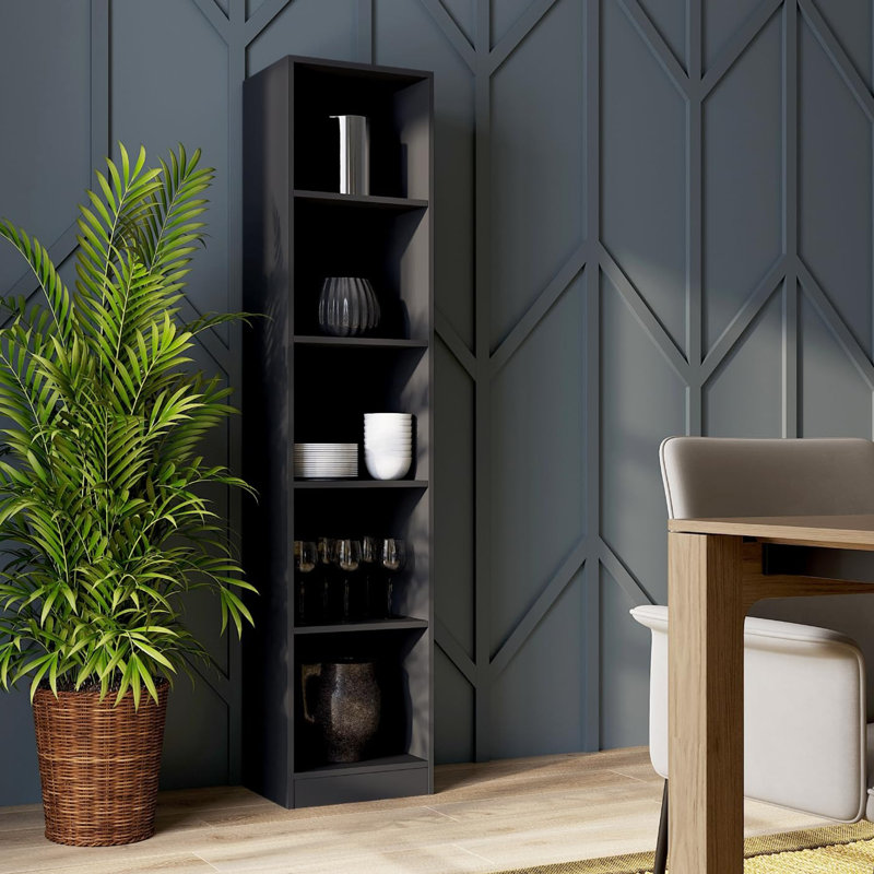 Paridhi 182cm H Solid Wood Bookcase, (5 Shelves) 71.65"H x 15.75"W x 11.81"D