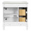 Meuble-lavabo de 30 pouces avec lavabo, 2 tiroirs et porte Warrick - Conception fonctionnelle, construction en bois massif, rails de tiroir lisses, lavabo, meuble de rangement autoportant de style moderne 30 po-121074388