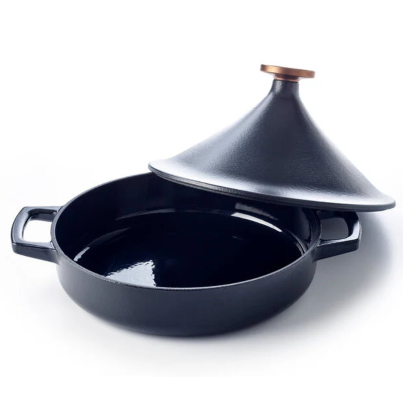 Tajine marocain en fonte émaillée Alva Nori, 3 pintes