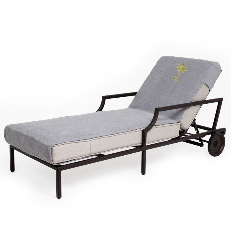 Chaise Lounge Cover Cotton, Gray