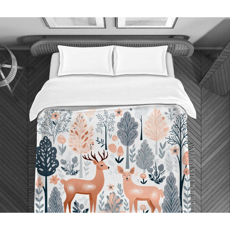 Modern Deer Bedding, Twin Comforter