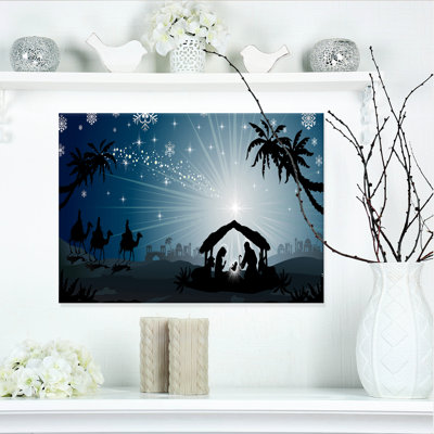 " Christmas Nativity Scene With Three Wise Men "