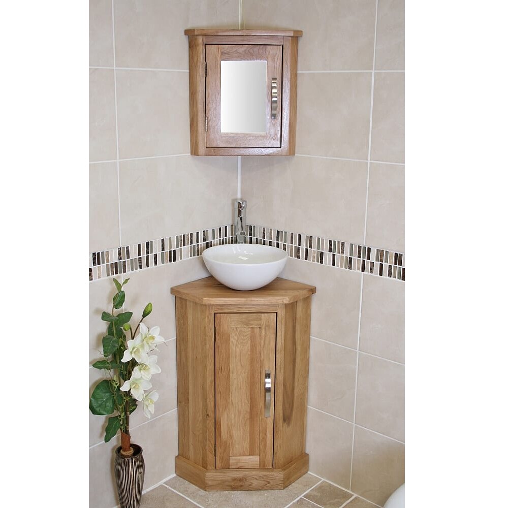 Single vanity corner on sale bathroom vanity