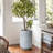 Minimalistic Modern Gray Round Planter-974500585