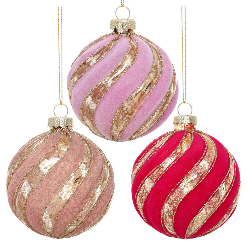 Ornement à paillettes scintillantes, boîte de 6 à 3 pouces