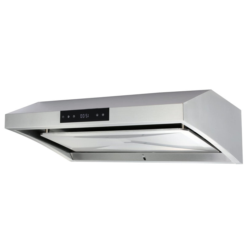 Hotte 30 pouces avec nettoyage à la vapeur automatique de 800 pi³ / min - Ventilateur en acier inoxydable sous l'armoire - 6 commandes tactiles et télécommande - Idéal pour éliminer les odeurs et la qualité de l'air de la cuisine | PRO-STAC