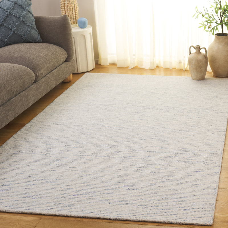 Abstract Hand Tufted Wool; Cotton Abstract Indoor Rug, Rectangle 6' x 9'
