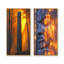 Totem jaune, forêt, lever de soleil I - art amérindien Totem, ensemble de 2 pièces d'art mural-1486870290-1486870299-1486870291