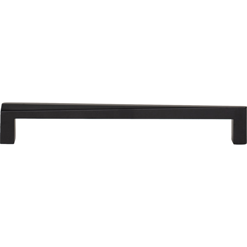 Matte Black 8" Contemporary Bar Pull with Mounting Hardware
