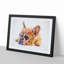 Painted French Bulldog in Abstract - Framed Print-55735442-55735440