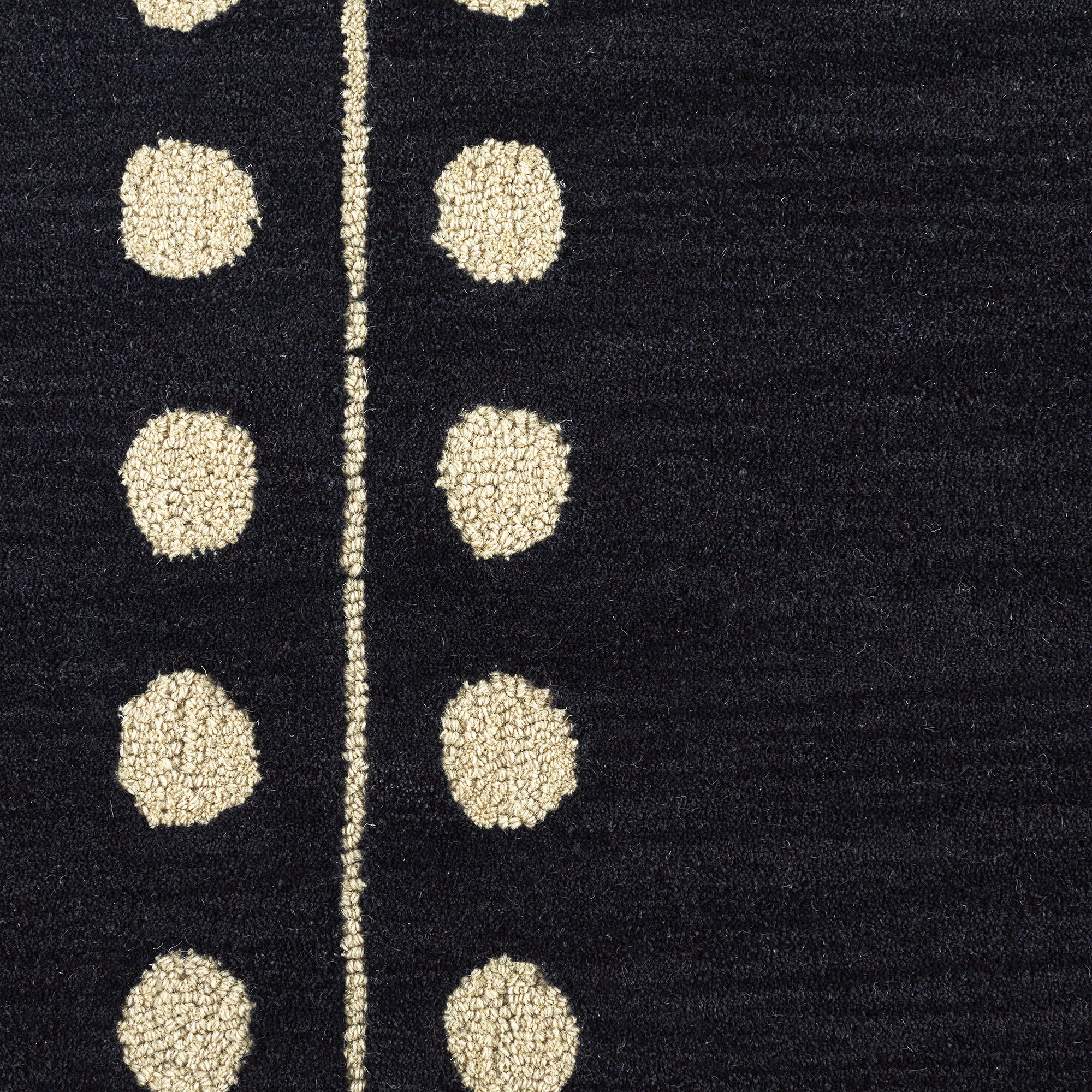Sameer Hand Tufted Wool Navy/Sand Rug, Runner 2'6" x 8'