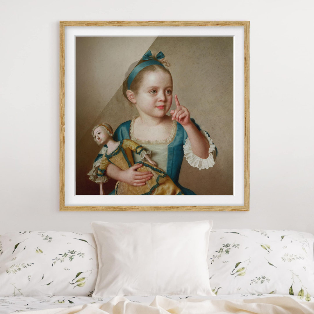 Gerahmter Kunstdruck Girl with Doll von Jean Etienne Liotard