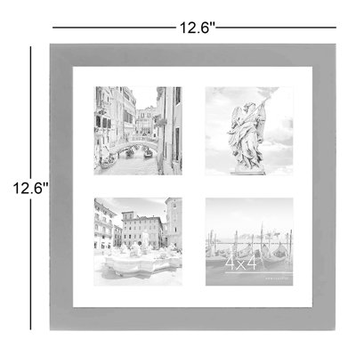 Ronit Collage Picture Frame, 4 in 1 for Wall Composite Wood and Shatter-Resistant Glass