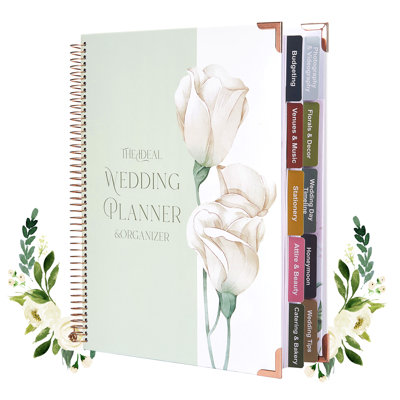 Wedding Planner Book with Stickers 11.4 x 10 in Hardcover Organizer, Budget Guest List & Keepsake Memory Book