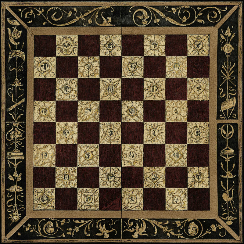 Petit petit plateau de jeu antique I (P) par Vision Studio - impression sur toile tendue, H 20 po x l 20 po x P 1,25 po
