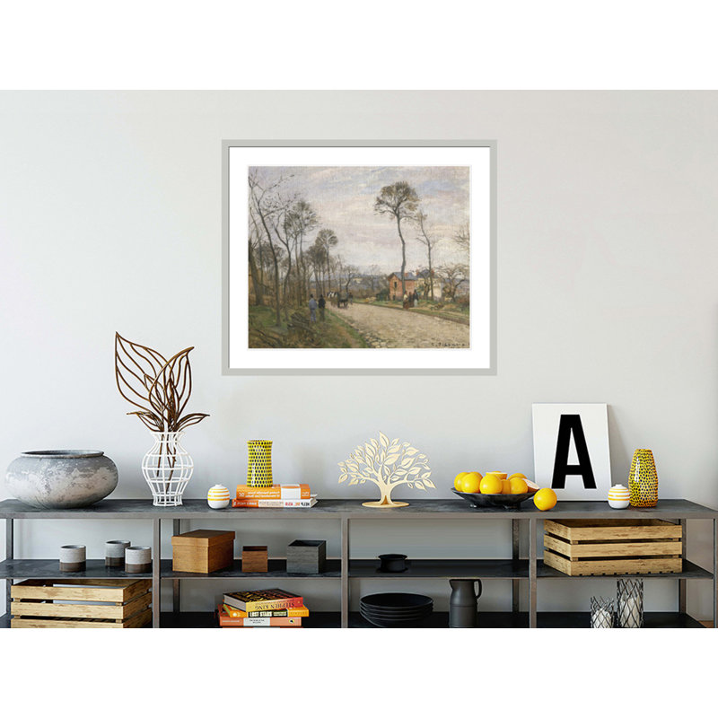 «The Road from Louveciennes» par Camille Pissarro, impression giclée sur cadre, 33.5" H x 39.13" W