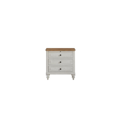 3 Drawer Nightstand with USB - Cement and Sand