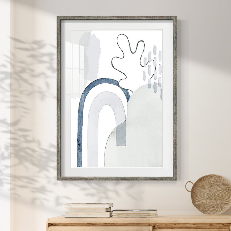 Light and Minimal I -Framed Print, 25.5" H x 17.5" W, White