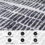 Tapis d'intérieur antidérapant à rayures anthracite, lavable à la machine-164460688