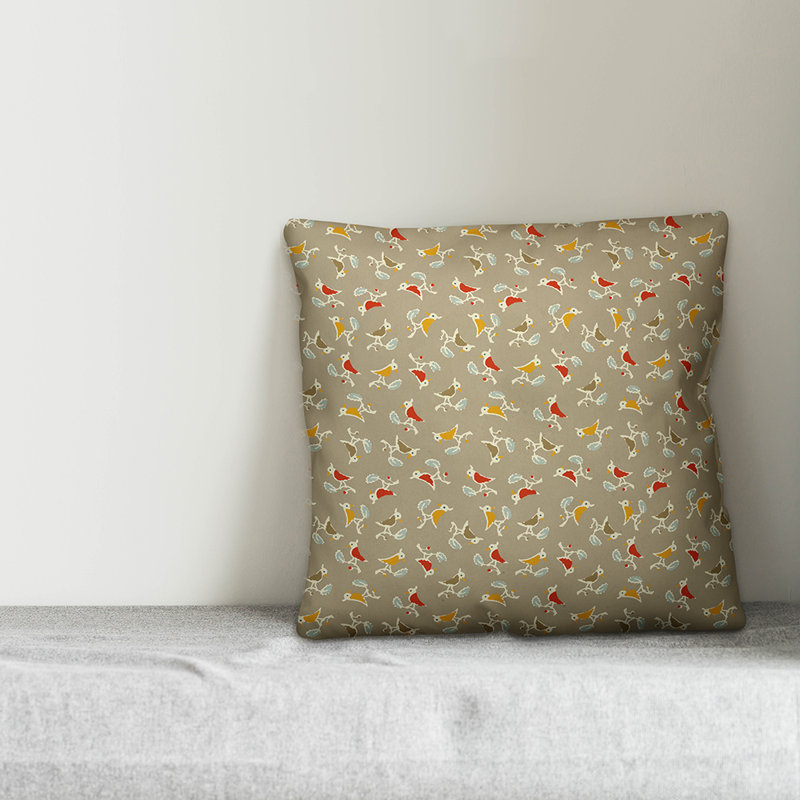 Housse de coussin songbird Songbird, 16 po x 1 po, Brun clair