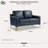 Turner 55.5" Square Arm Faux Leather Loveseat-97673893