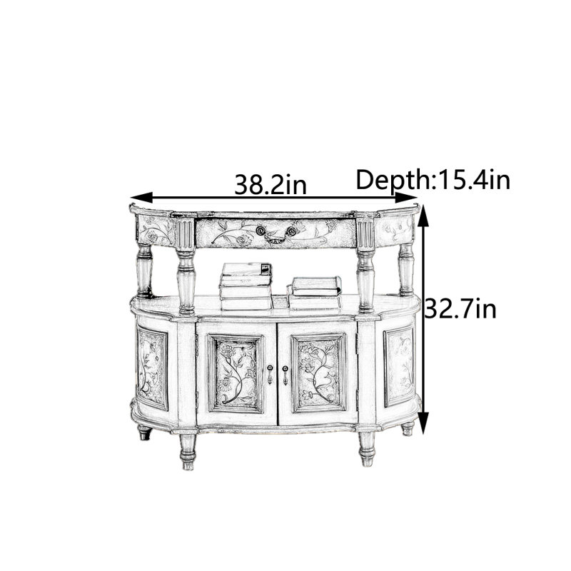 Armoire d'entrée en bois massif