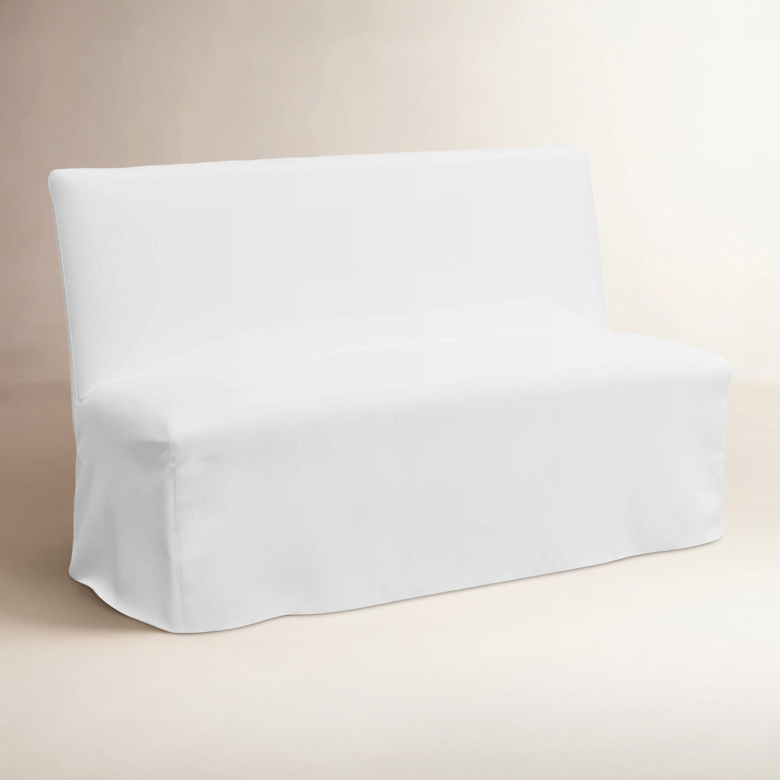 Silvia 57" Dining Bench, White Performance Twill