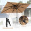 Parasol de marché rectangulaire 59 po x 106 po, base lestée incluse-123538618