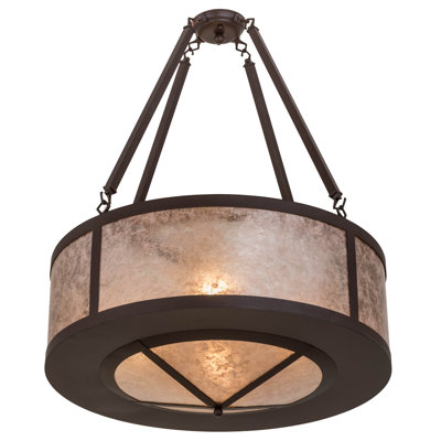 Luminaire suspendu tambour unique et remarquable à 4 lumières Pomona