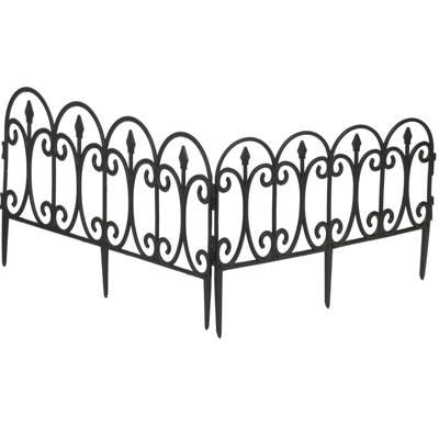 Effie 29.97 cm H x 59.94 cm W Plastic Lawn Edging Fencing
