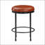 Tabouret de comptoir en faux cuir et métal Caramel