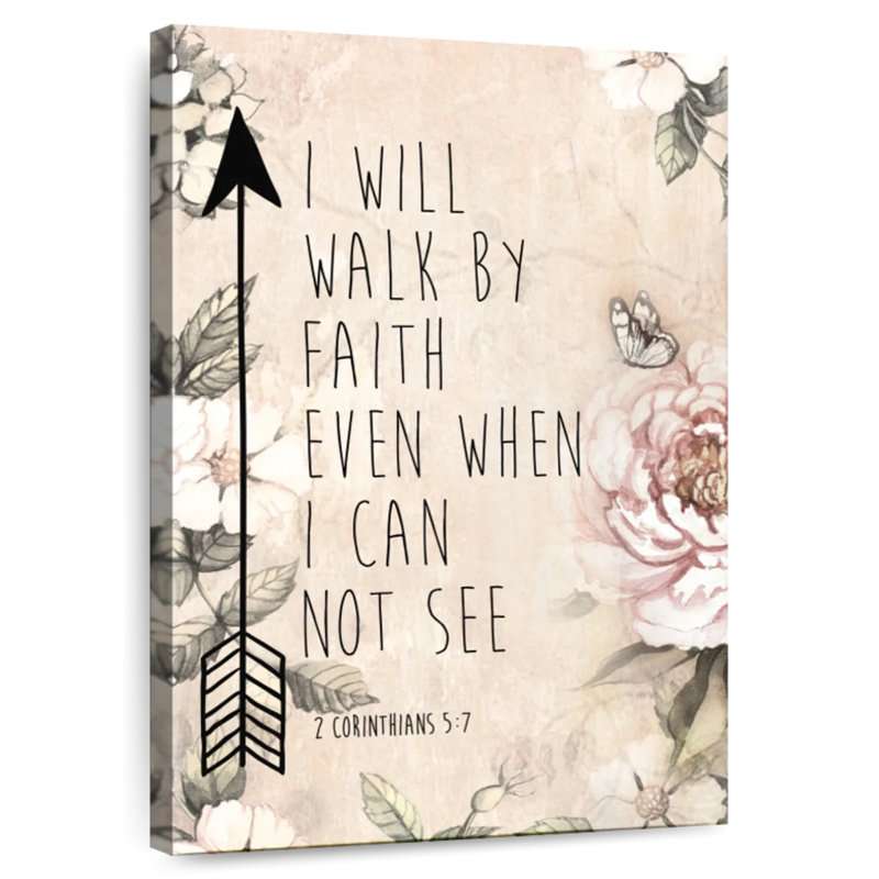 Tergel Walk By Faith Scripture, H 51 po x l 34 po