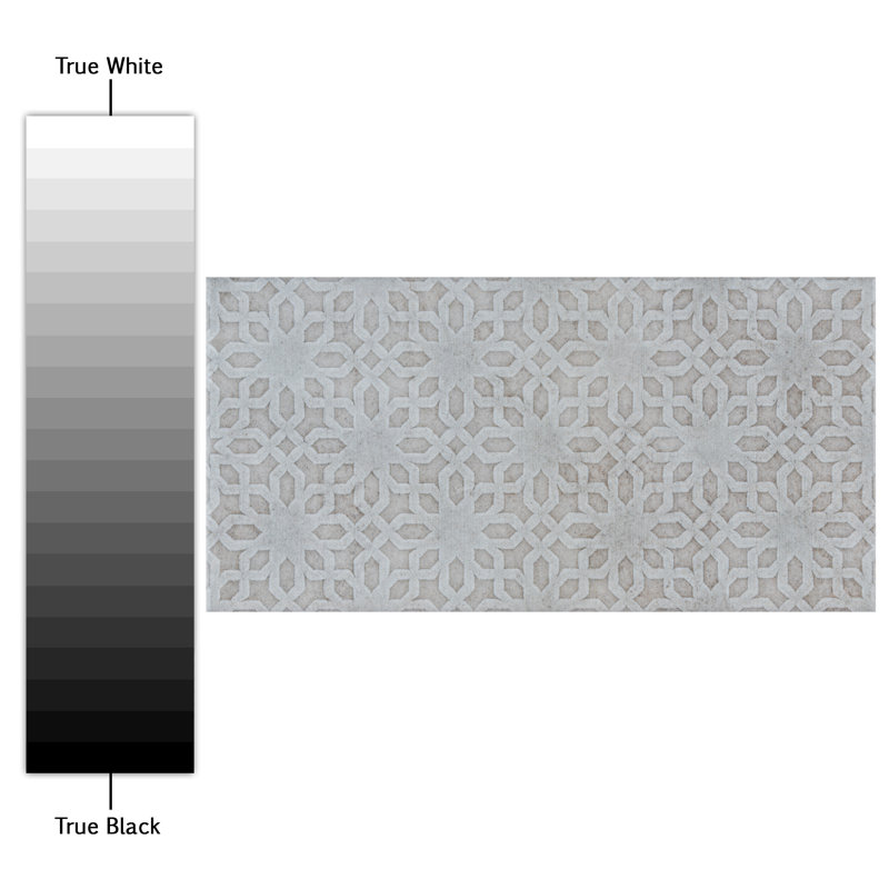 Camden 8" x 4" Ceramic Patterned Subway Tile, Gray