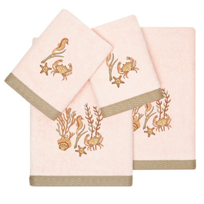 Ensemble de serviettes 4 pièces en coton turc