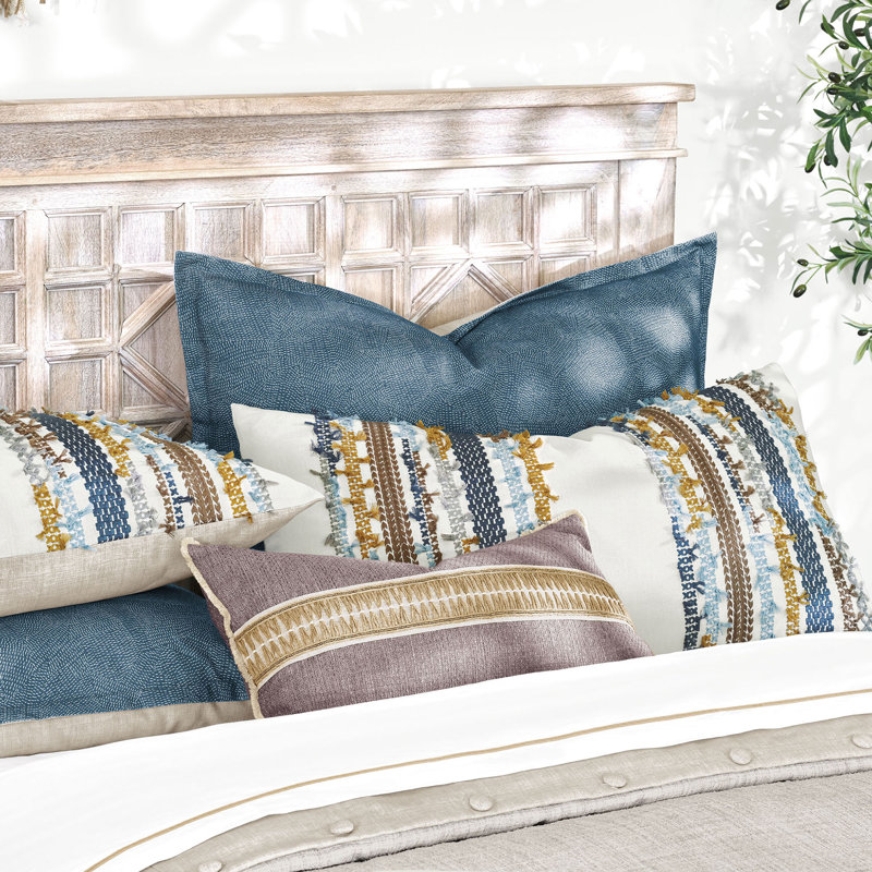 Daleyza Striped Linen Pillow Sham, 20" H x 27" W