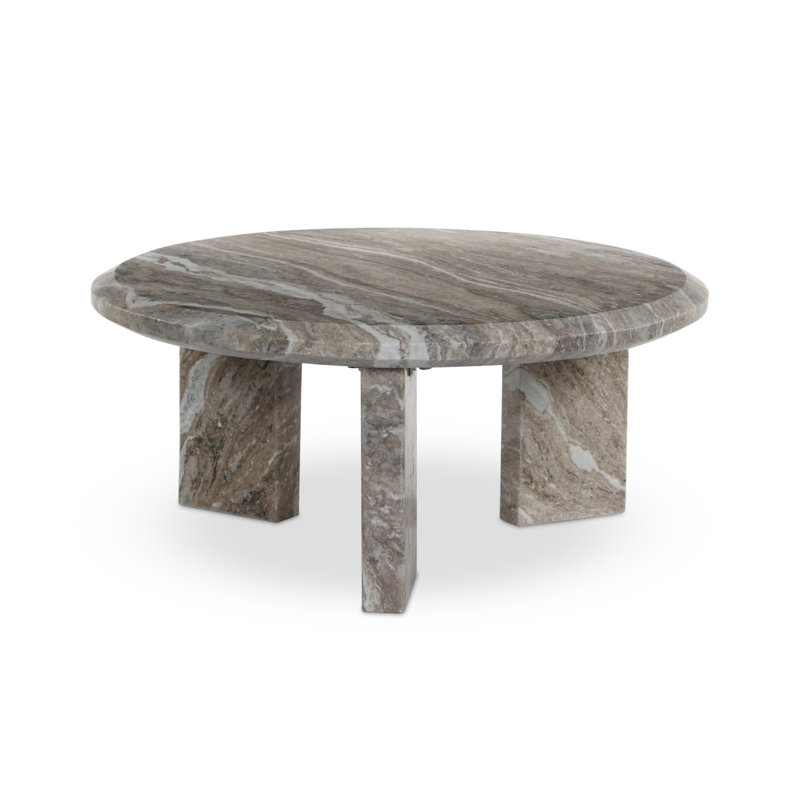 Dakota Nesting Coffee Table- Small-Dark Taupe Marble Solid