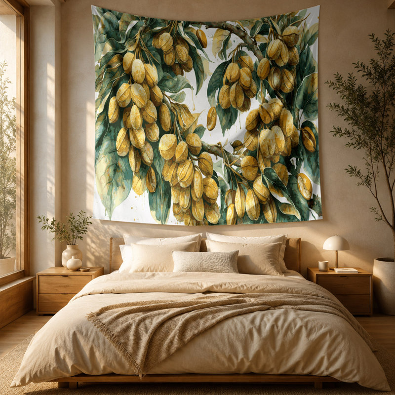 Tapisserie murale Fruit Longan, 51 po x 60 po