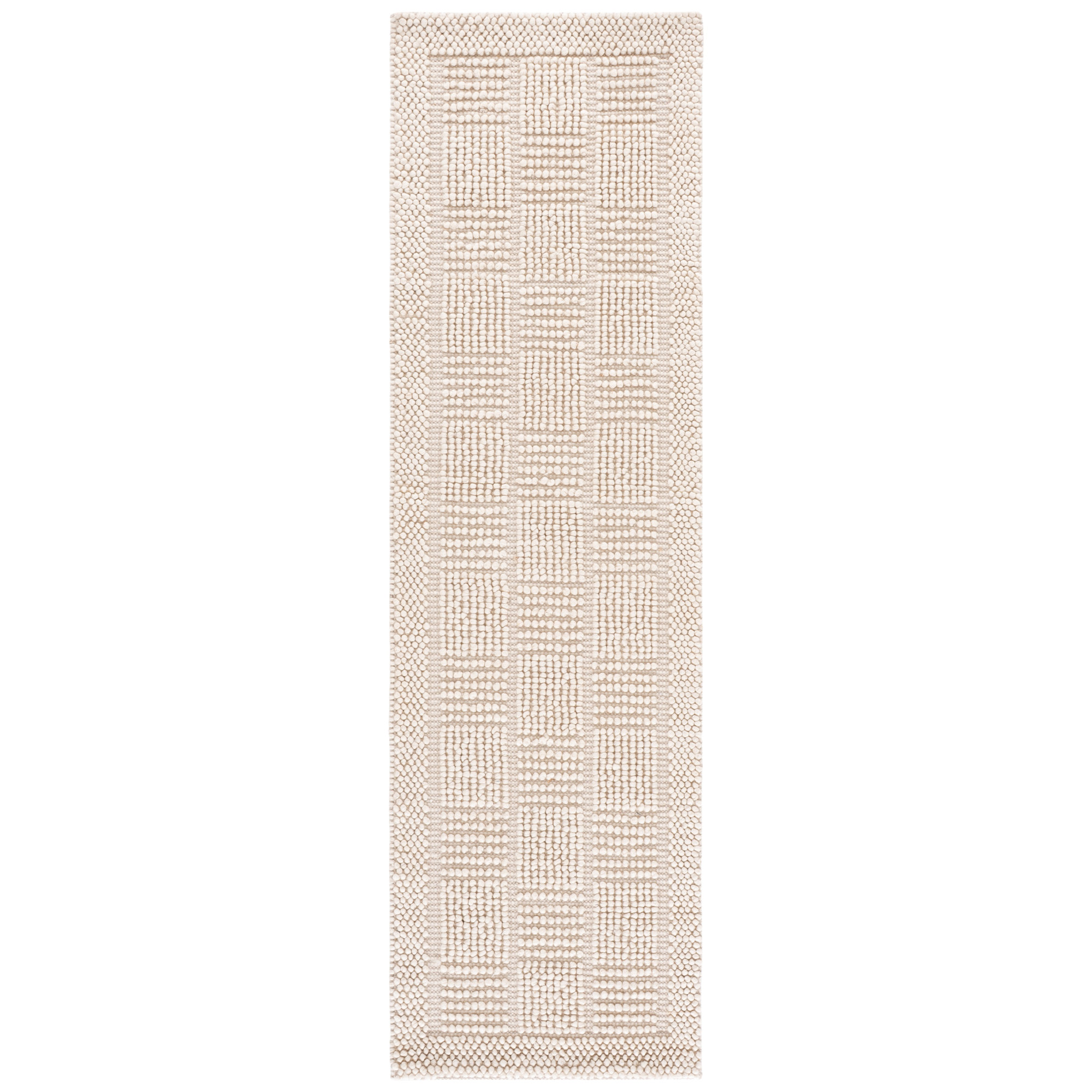 Natura Hand Woven Wool; Cotton; Recycled P.E.T Solid Color Indoor Rug, Runner 2'3" x 8'