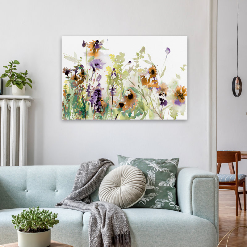 Abstrait automne - fleurs d'automne, H 24 po x l 36 po