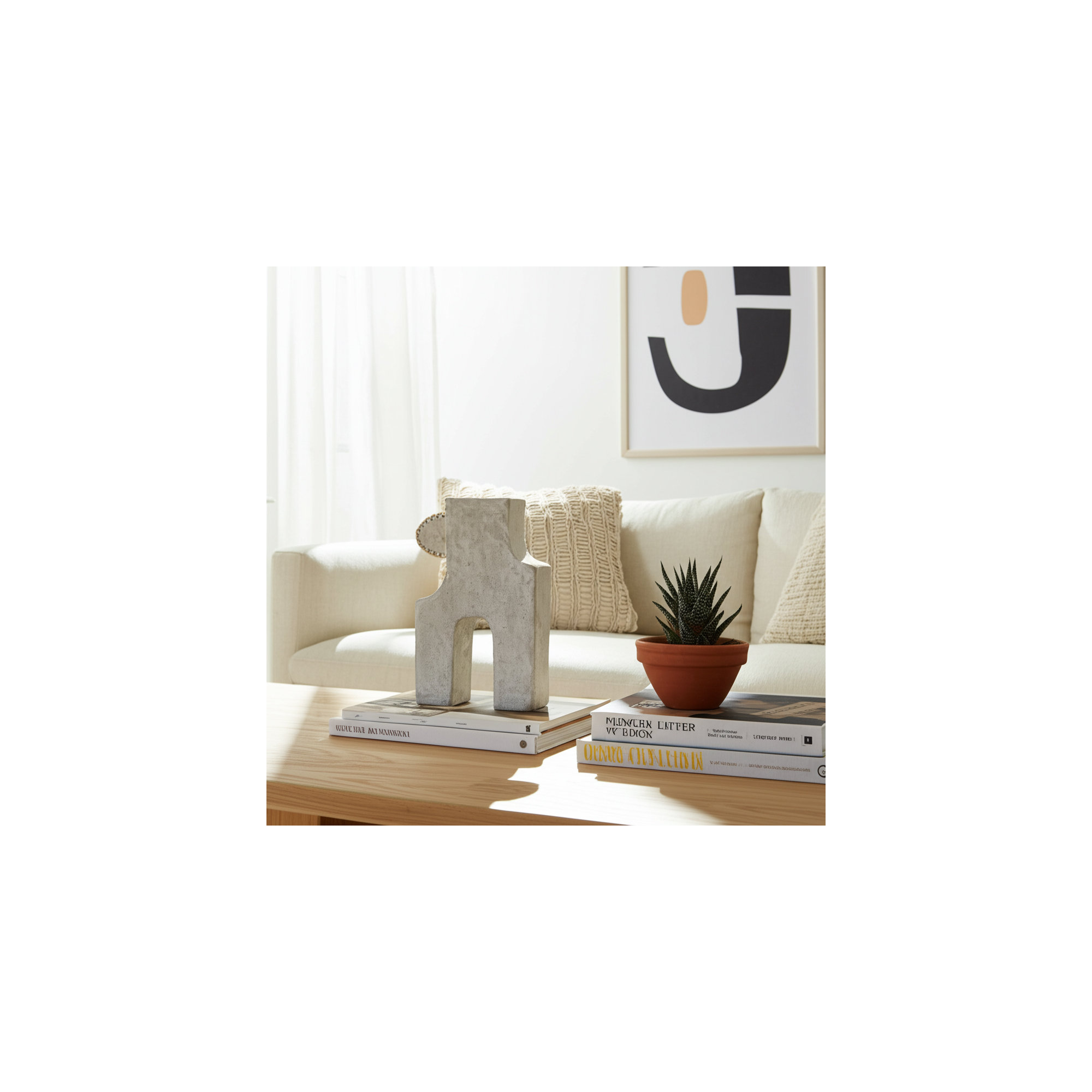 Sagebrook Home Wisner Textured Natural Abstract Modern Vase, White, 19" H x 12" W x 6" D