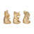 Decorative Resin Elephant Figurines with Yoga Poses, Set of 3-1160296259