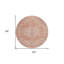 Tapis rond 8 po Coral and Pink